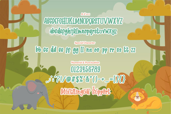 Jungle Friends Font preview 4