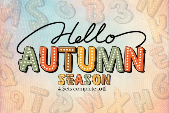 Autumn Season Font preview 2