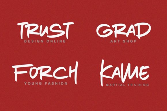 Just Brush Font preview 4