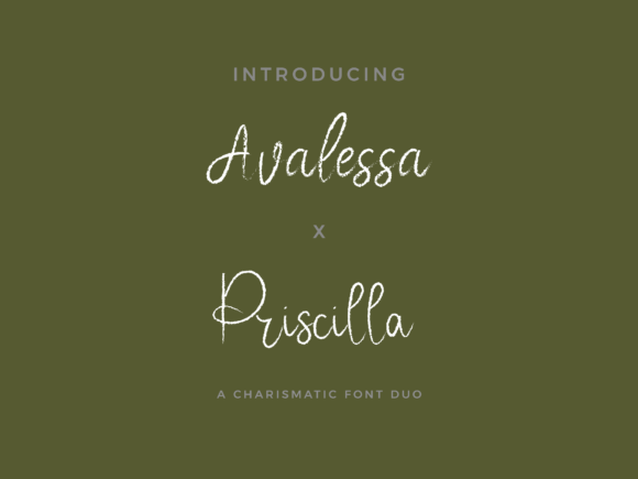 Avalessa X Priscilla Duo Font preview 2