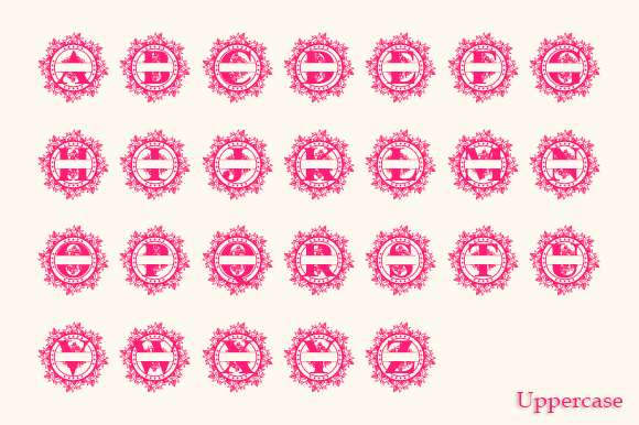Kamille Monogram Font preview 4