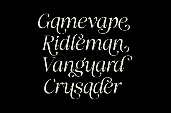 Aveline Radiant Font preview 3