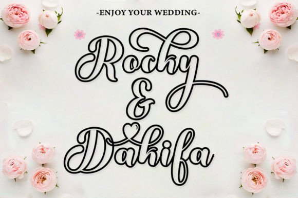 Kayla Outline Font preview 4