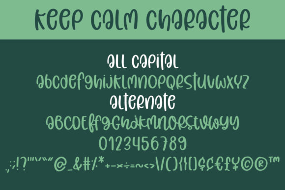 Keep Calm Font preview 2