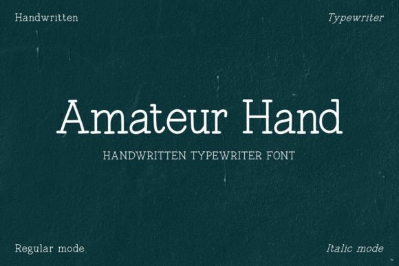 Amateur Hand Font