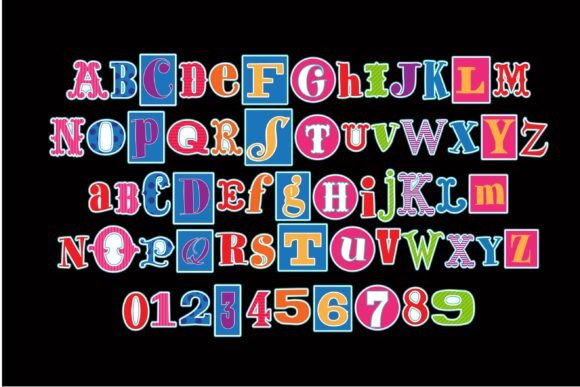 Kidnap Rainbow Font preview 2