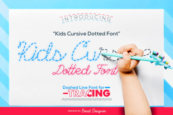 Kids Cursive Dotted Font preview 3