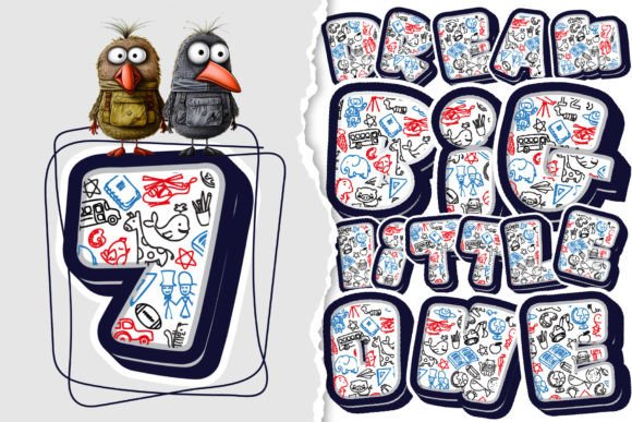Kids Doodle Font preview 3