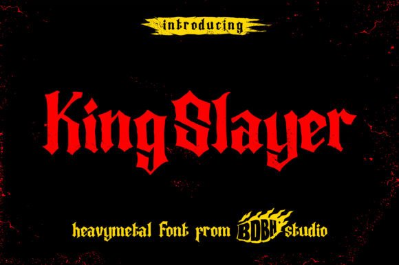King Slayer Font preview 2
