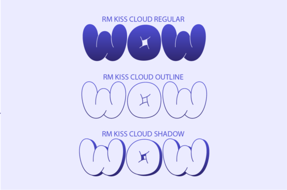 Kiss Cloud Font preview 2