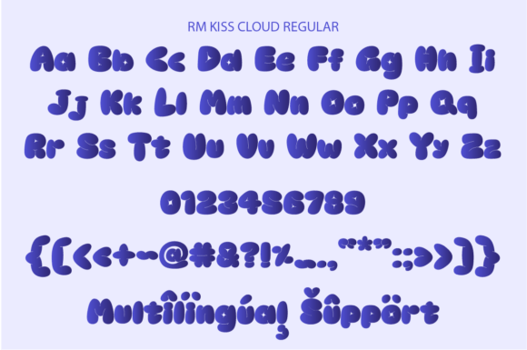 Kiss Cloud Font preview 4