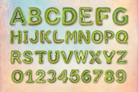 Kiwi Fruit Font preview 3