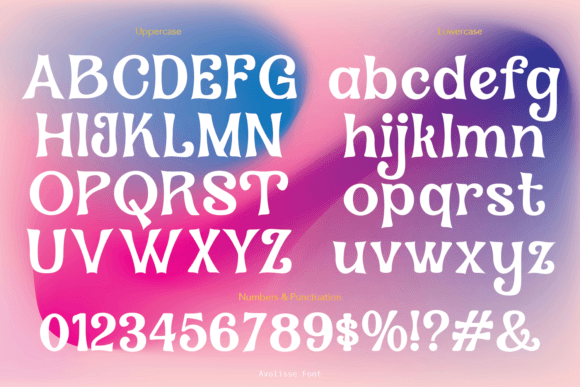Avolisse Font preview 4