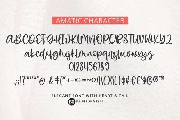 Amatic Font preview 2