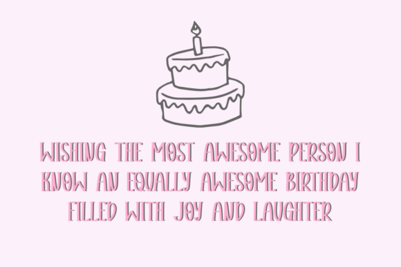 Awesome Birthday Font preview 2