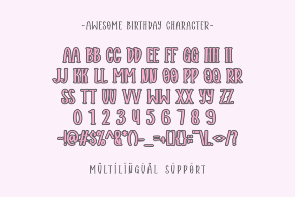 Awesome Birthday Font preview 3