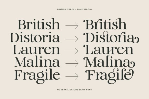 British Queen Font preview 3