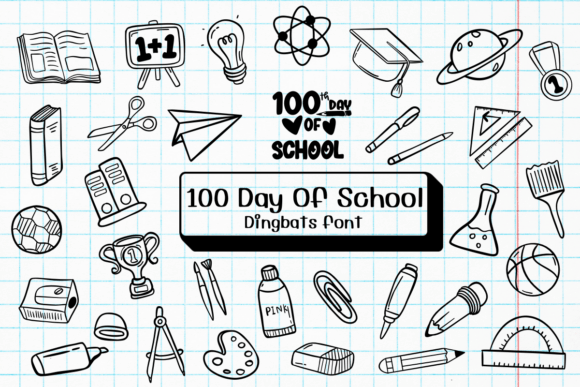 100 Day of School Font