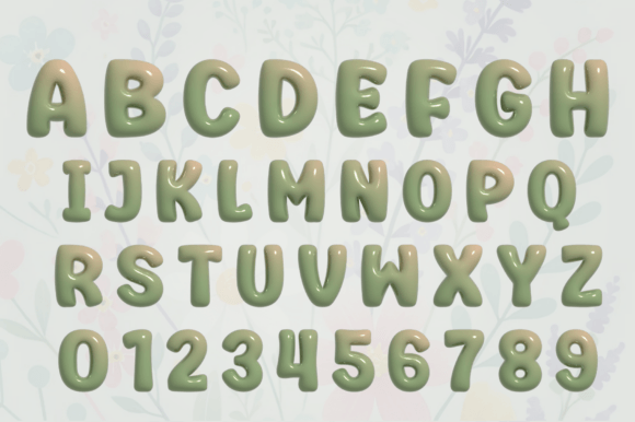 3d Spring Font preview 2