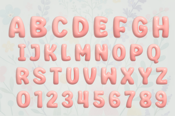 3d Spring Font preview 4