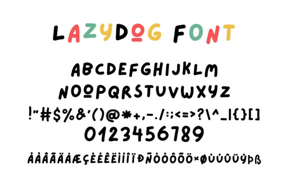 Lazydog Font preview 2