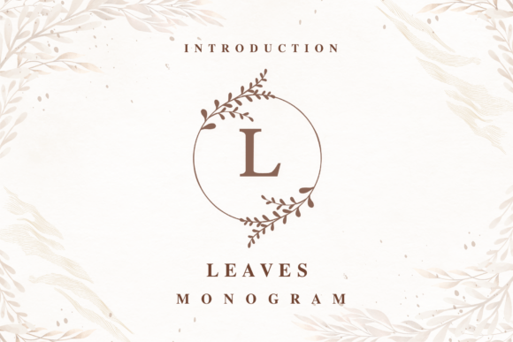 Leaves Monogram Font preview 2