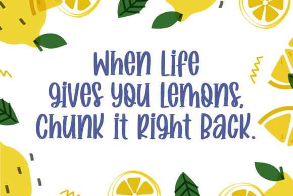 Lemon Dreams Font preview 3