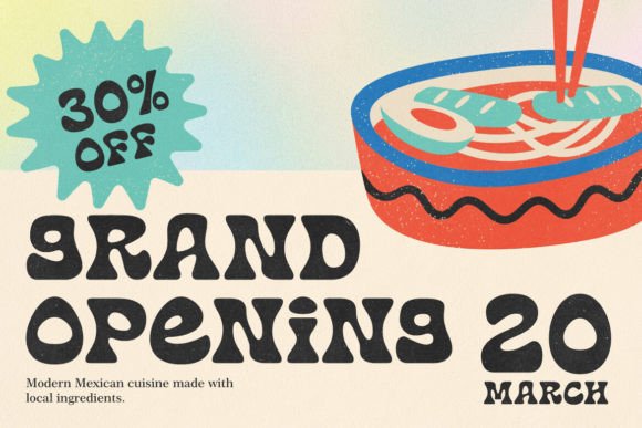 Lemon Funky Font preview 4