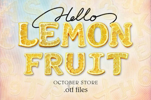 Lemon Fruit Font preview 2