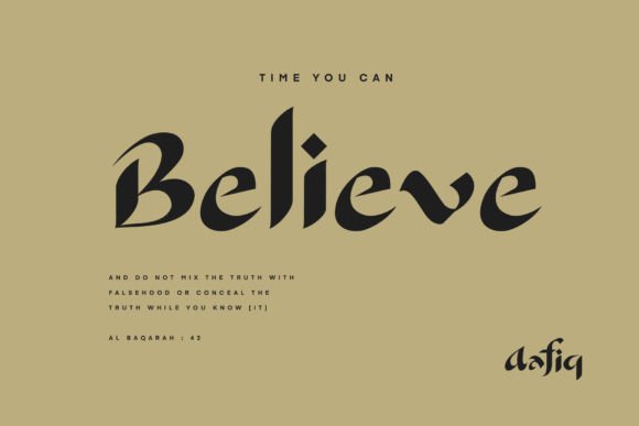 Aafiq Font preview 2