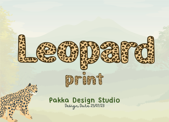 Leopard Print Font