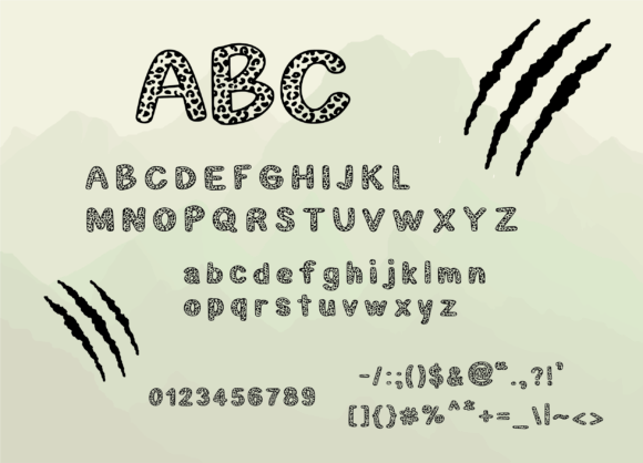 Leopard Print Font preview 2