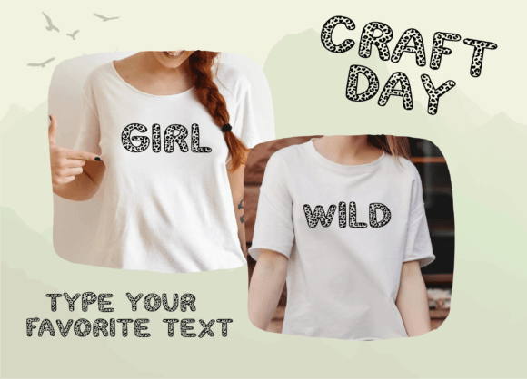 Leopard Print Font preview 3