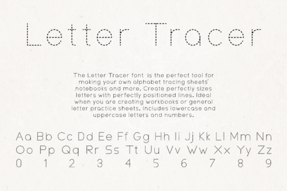 Letter Tracer Font preview 3