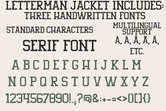 Letterman Jacket Font Font preview 4