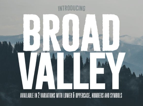 Broad Valley Font preview 2