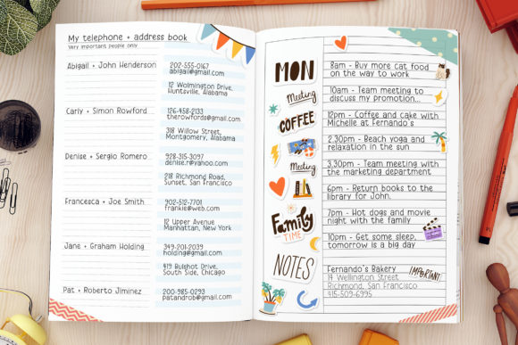Life Planner Duo Font preview 2