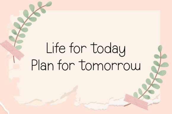 Life Note Font preview 4