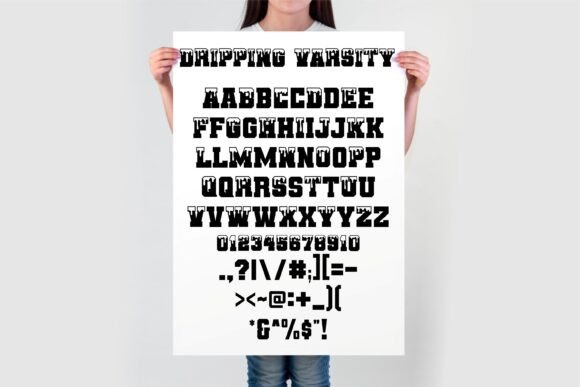 Ab Dripping Varsity Font preview 4