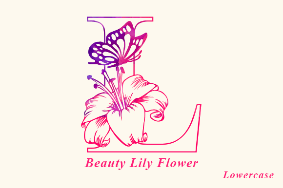 Lily Flower Outline Font preview 3