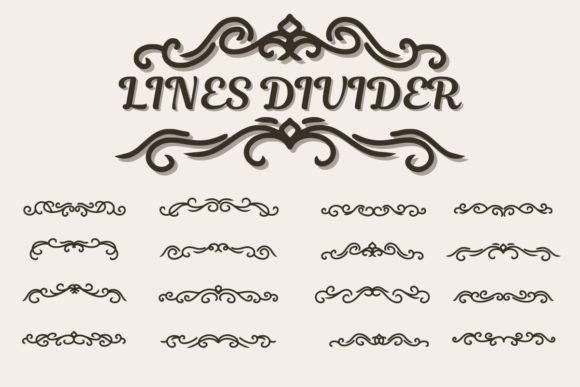 Lines Divider Font preview 2