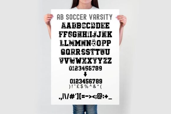 Ab Soccer Varsity Font preview 3