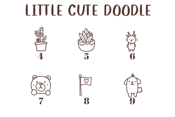 Little Cute Doodle Font preview 4