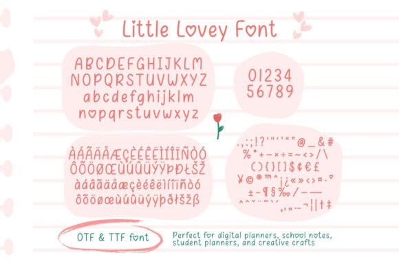 Little Lovey Font preview 2