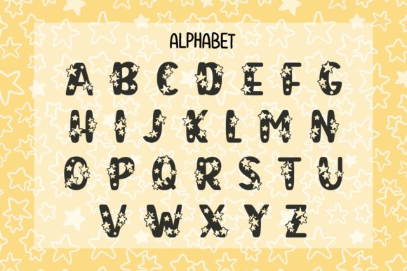 Little Stars Font preview 2