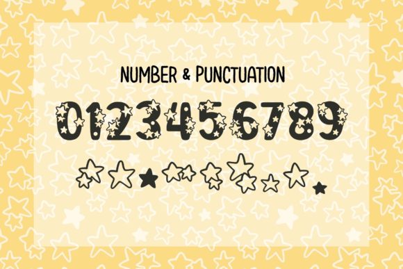 Little Stars Font preview 3