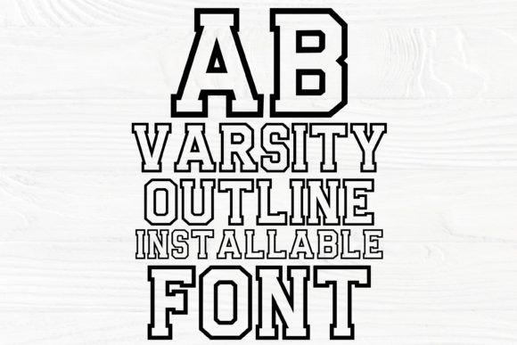 Ab Varsity Outline Font preview 2