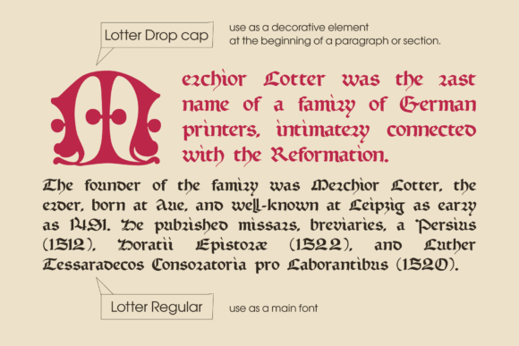 Lotter Font preview 3