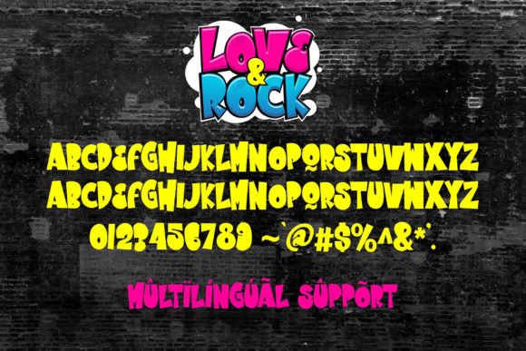 Love and Rock Font preview 2