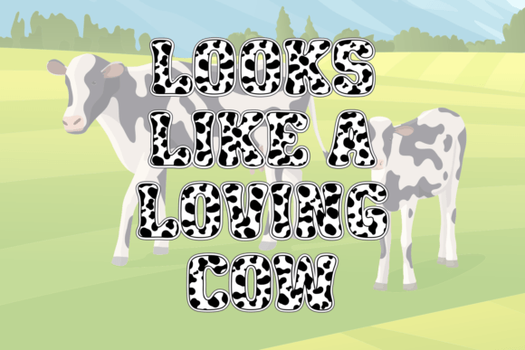 Love Cows Font preview 3
